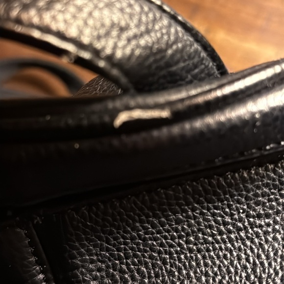 Michael Kors Rhea Black Leather and Gold Pyramid Stud Backpack - Picture 4 of 7